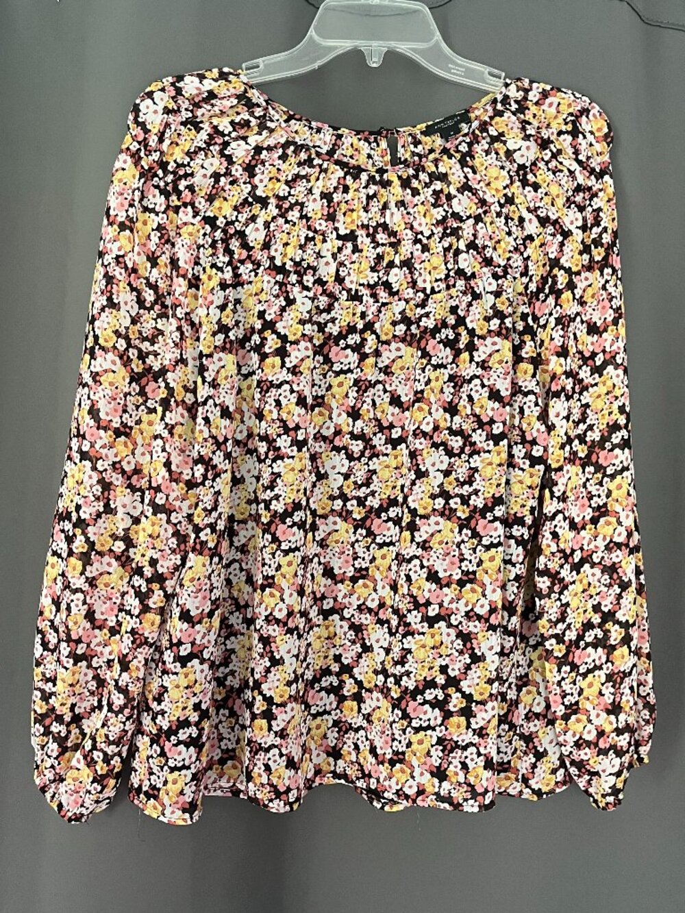 Ann Taylor Factory Floral long sleeve blouse